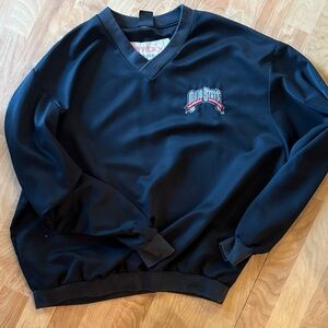 Vintage Ohio State Men's Black V-Neck Pull over 2002 Championship